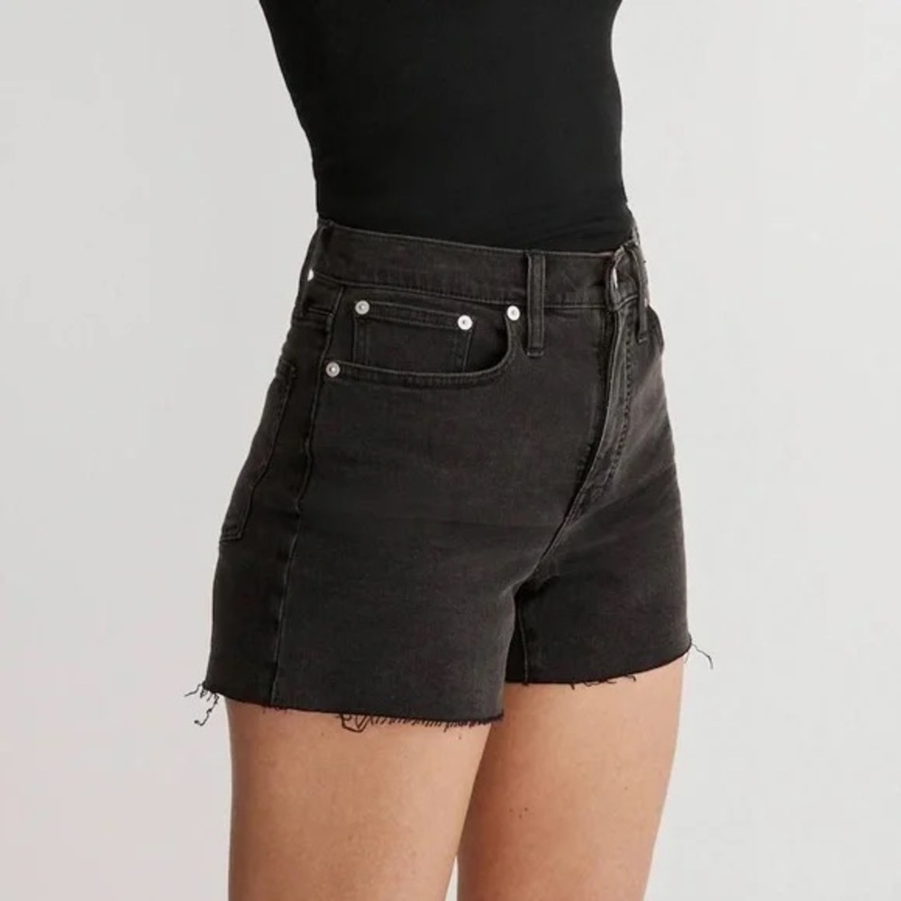 Madewell High Rise Denim Shorts Black 26 Waist Festival Boho